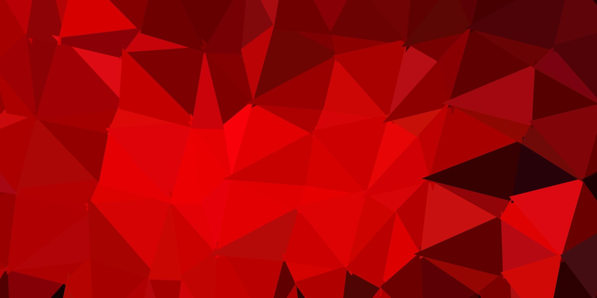 Dark red vector triangle mosaic wallpaper