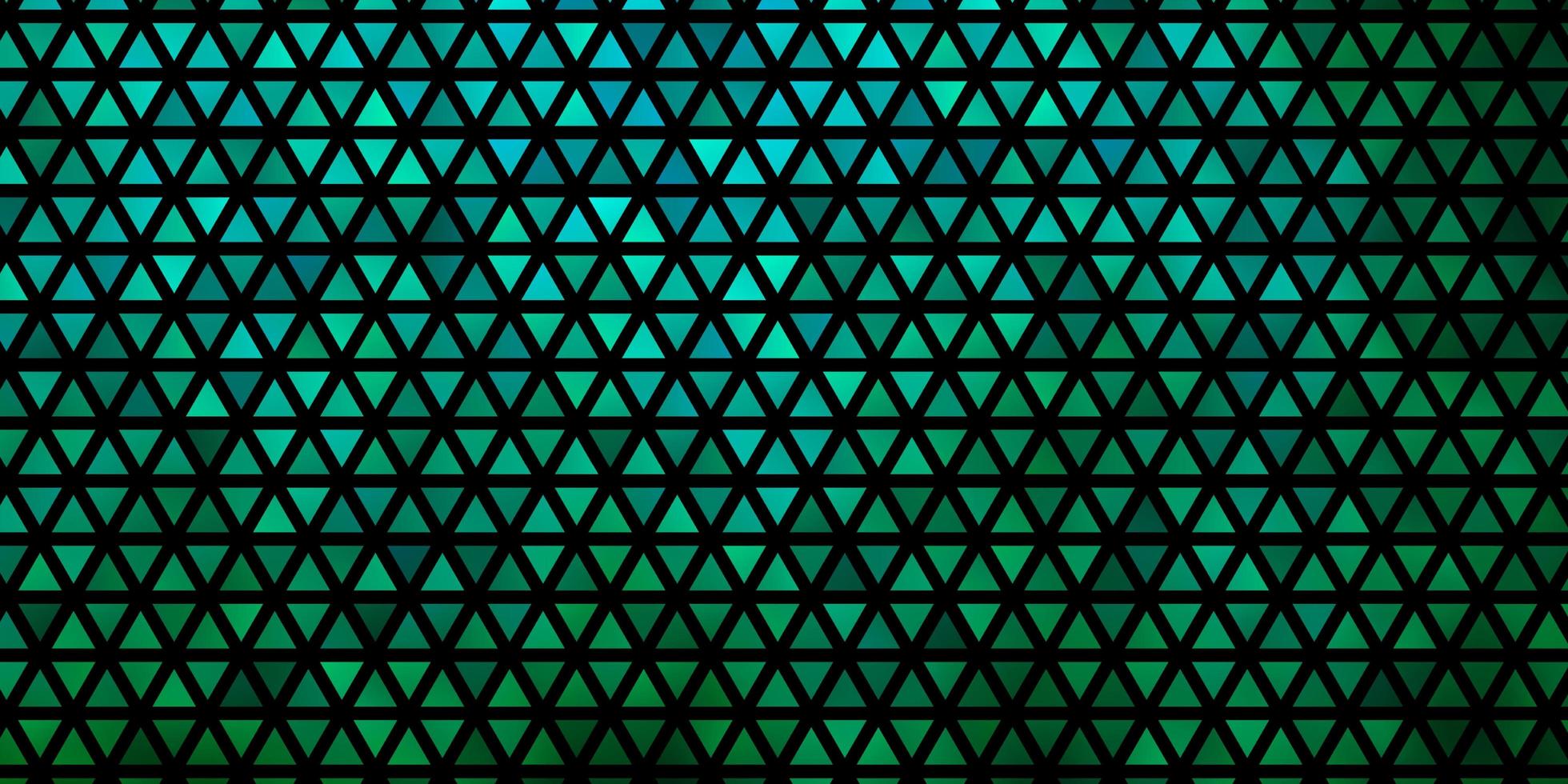 Light Green vector backdrop with lines triangles