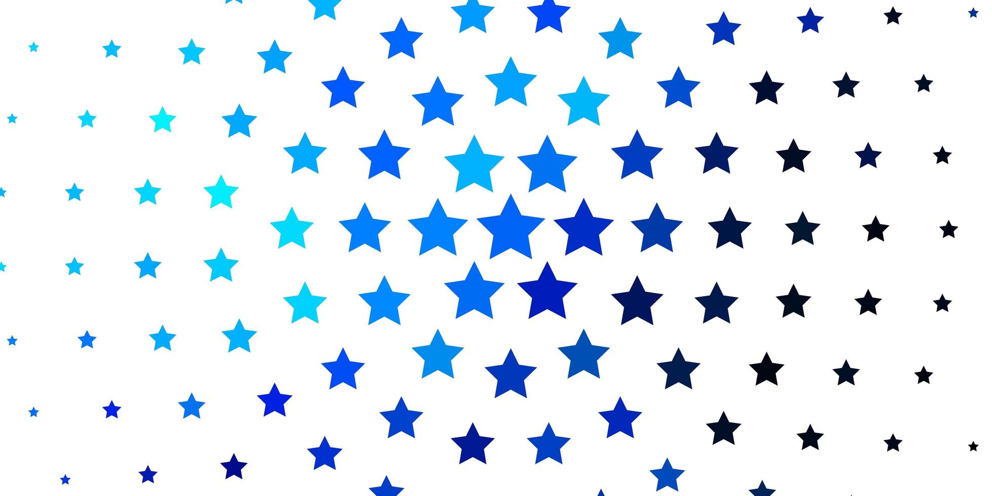 Light BLUE vector background with small and big stars Decorative illustration with stars on abstract template Best design for your ad poster banner