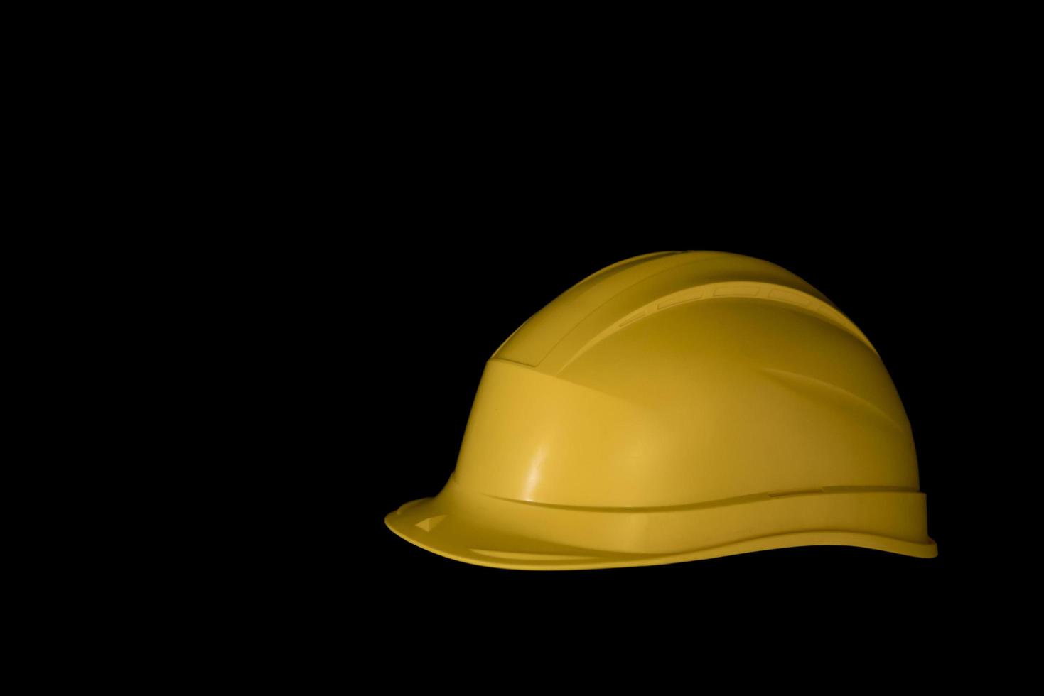 yellow helmet foreman isolate photo