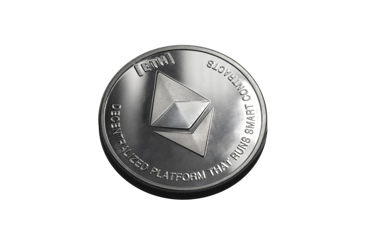 símbolo de plata eth ethereum foto