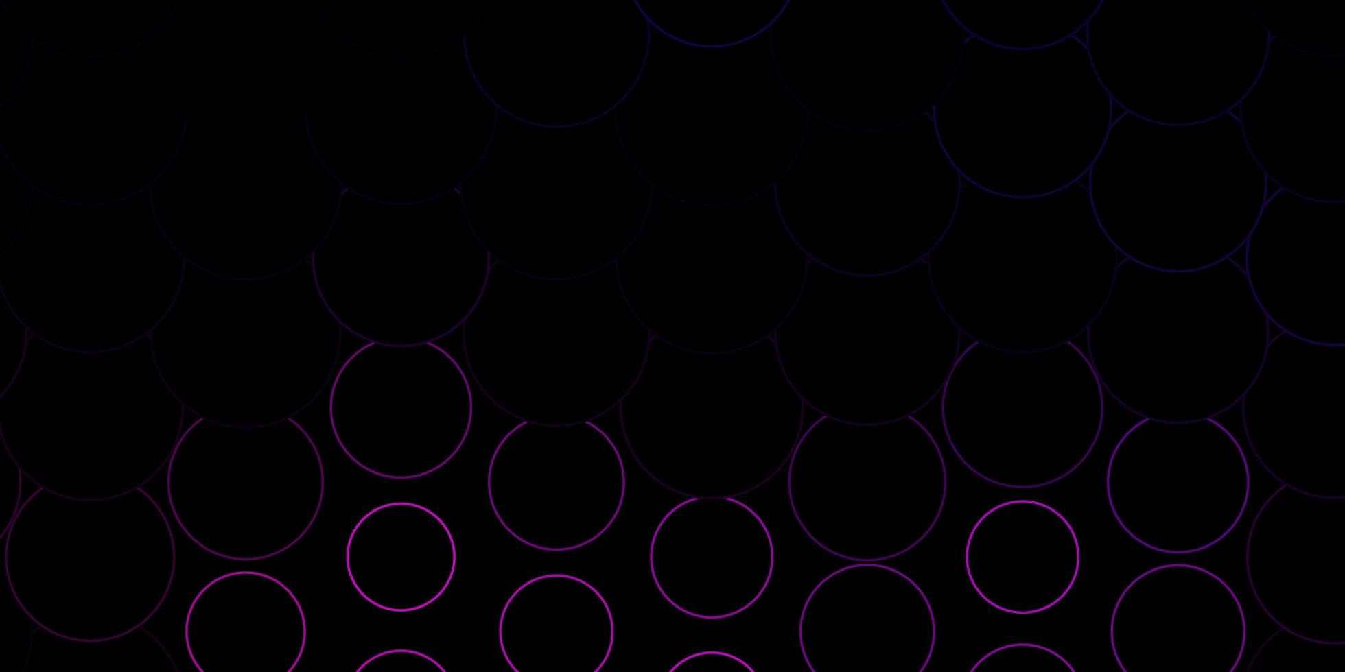 Dark Pink vector texture with disks Illustration with set of shining colorful abstract spheres Design for posters banners