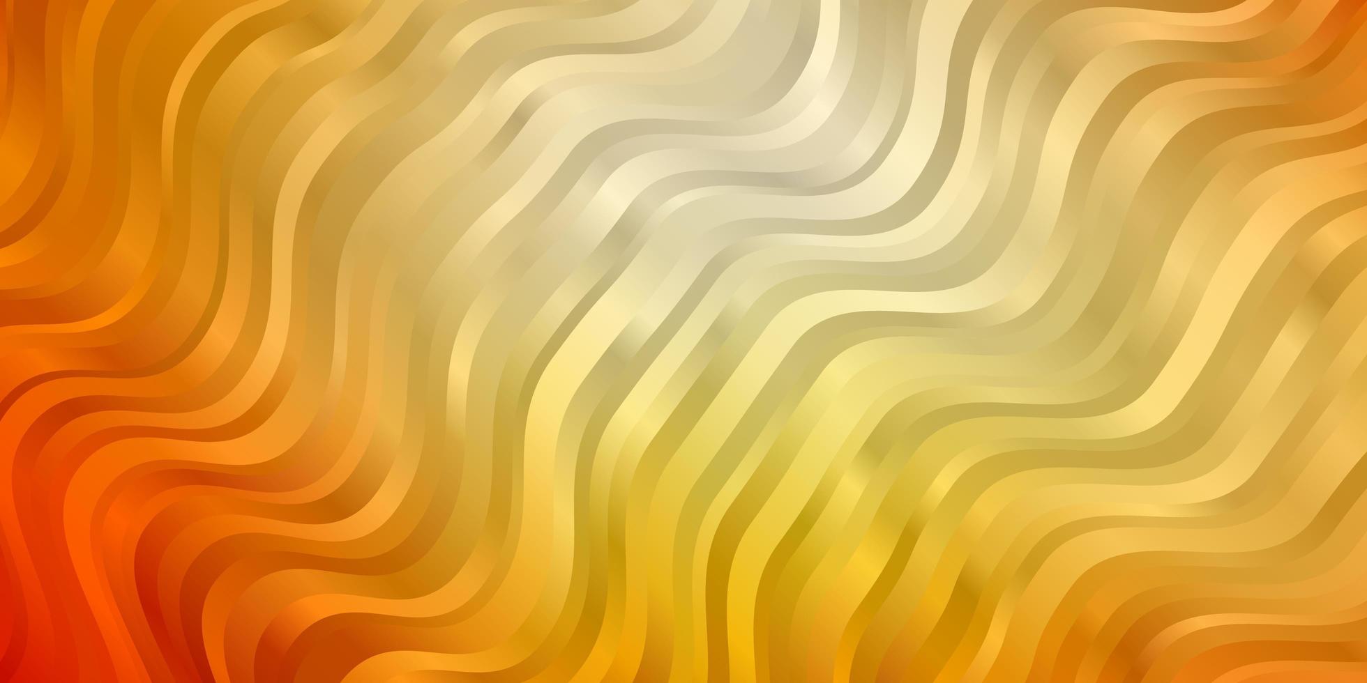 Light Orange vector pattern with curved lines Abstract illustration with gradient bows Best design for your posters banners