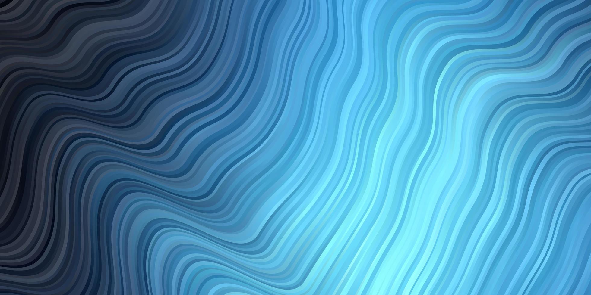 Dark BLUE vector background with bent lines