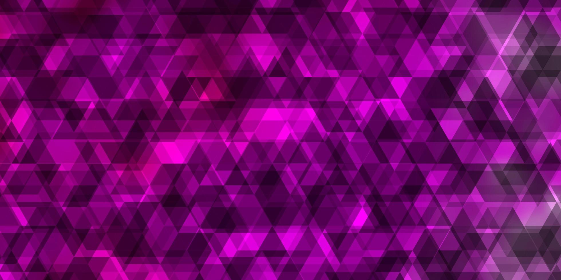 Light Pink vector pattern with lines triangles