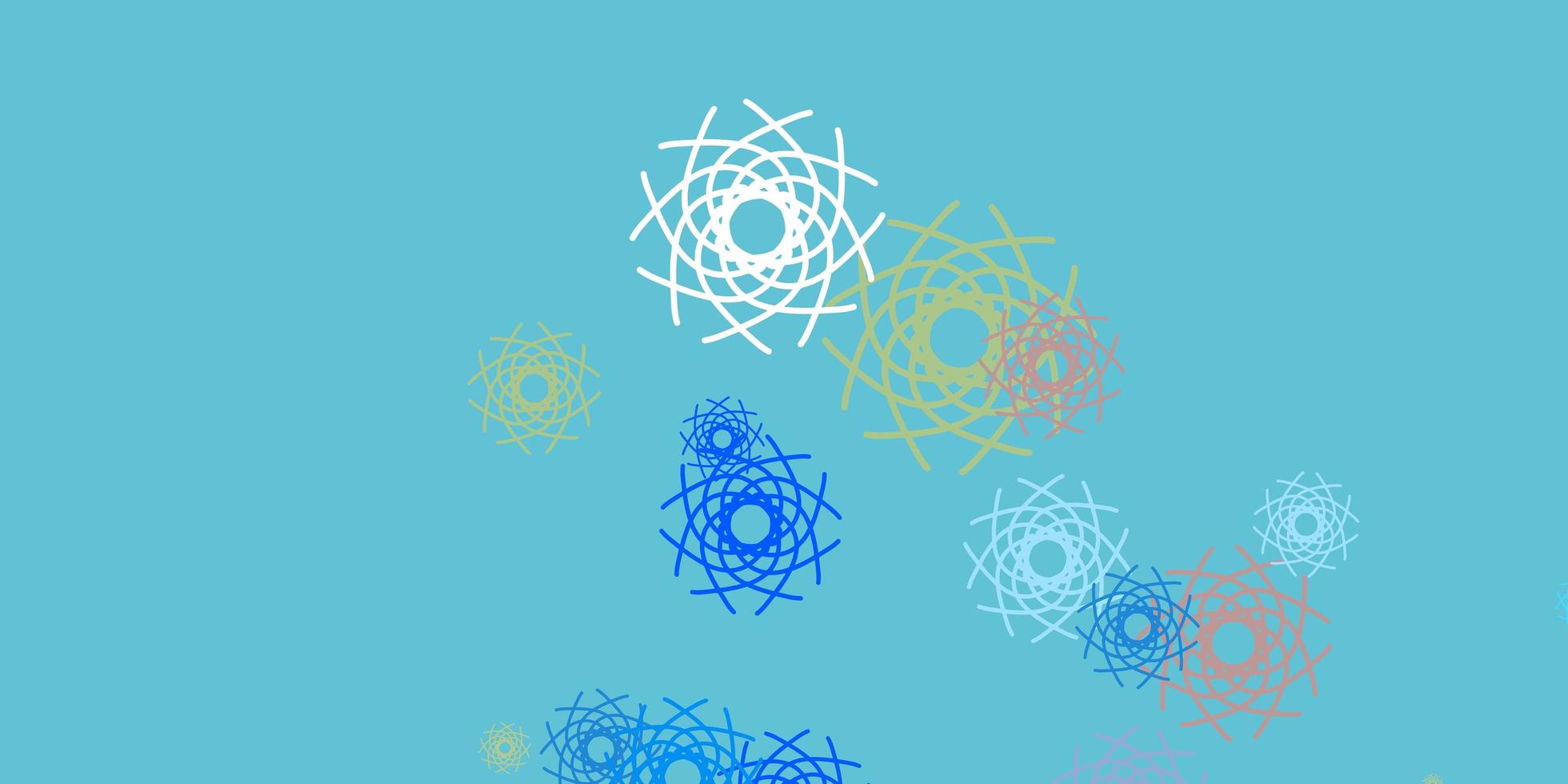 Light Blue Yellow vector pattern with abstract shapes