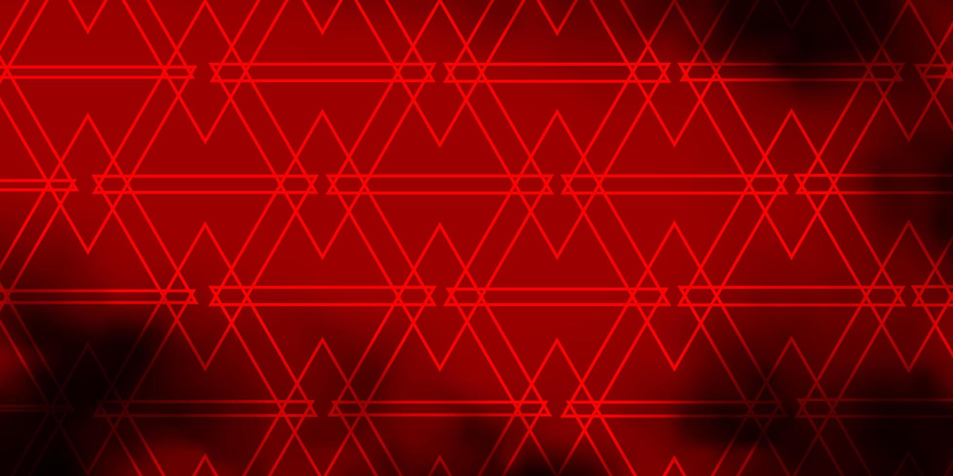 Dark Red vector backdrop with lines triangles Decorative design in abstract style with triangles Template for wallpapers