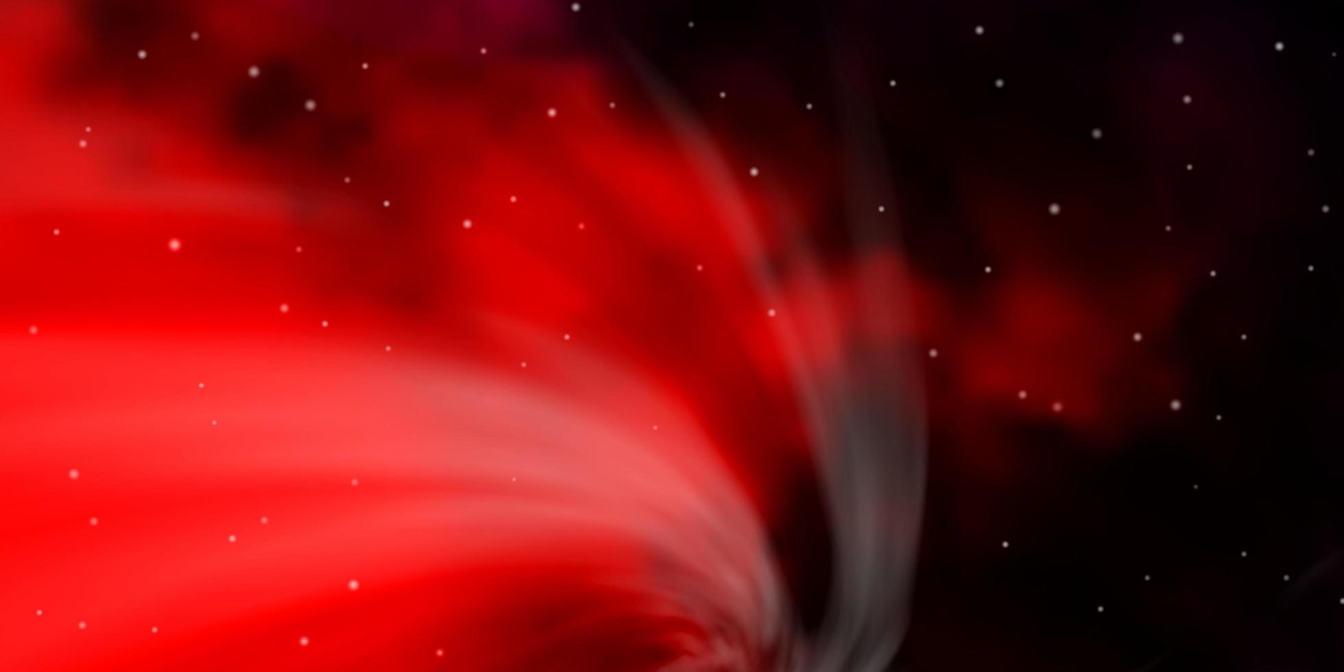 Fondo de vector rojo oscuro con estrellas pequeñas y grandes Ilustración abstracta geométrica moderna con patrón de estrellas para folletos de anuncios de año nuevo