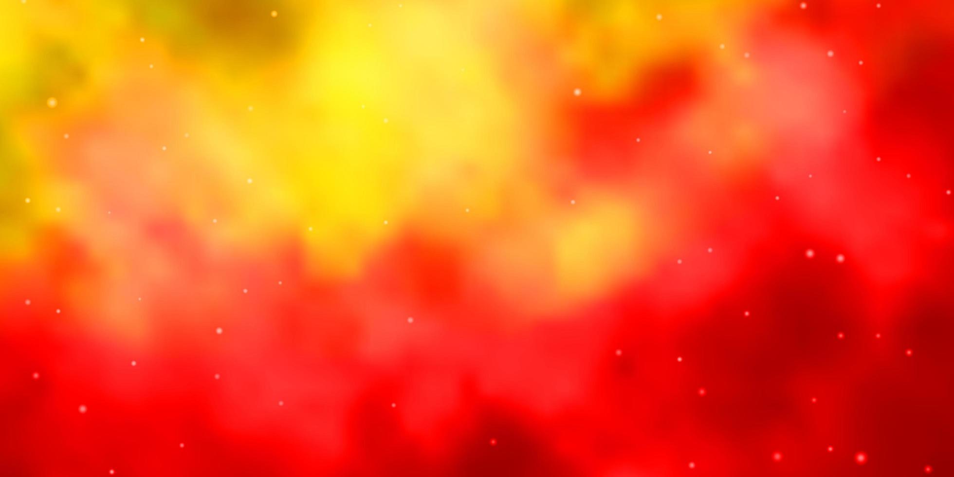 textura de vector amarillo rojo claro con hermosas estrellas ilustración colorida en estilo abstracto con estrellas de degradado mejor diseño para su banner de cartel publicitario