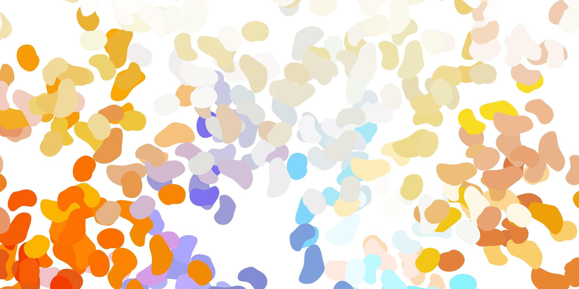 Light blue yellow vector background with random forms