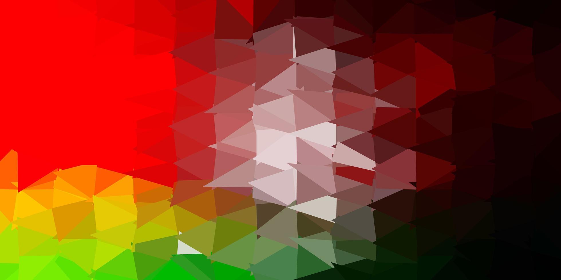 Dark green red vector polygonal background