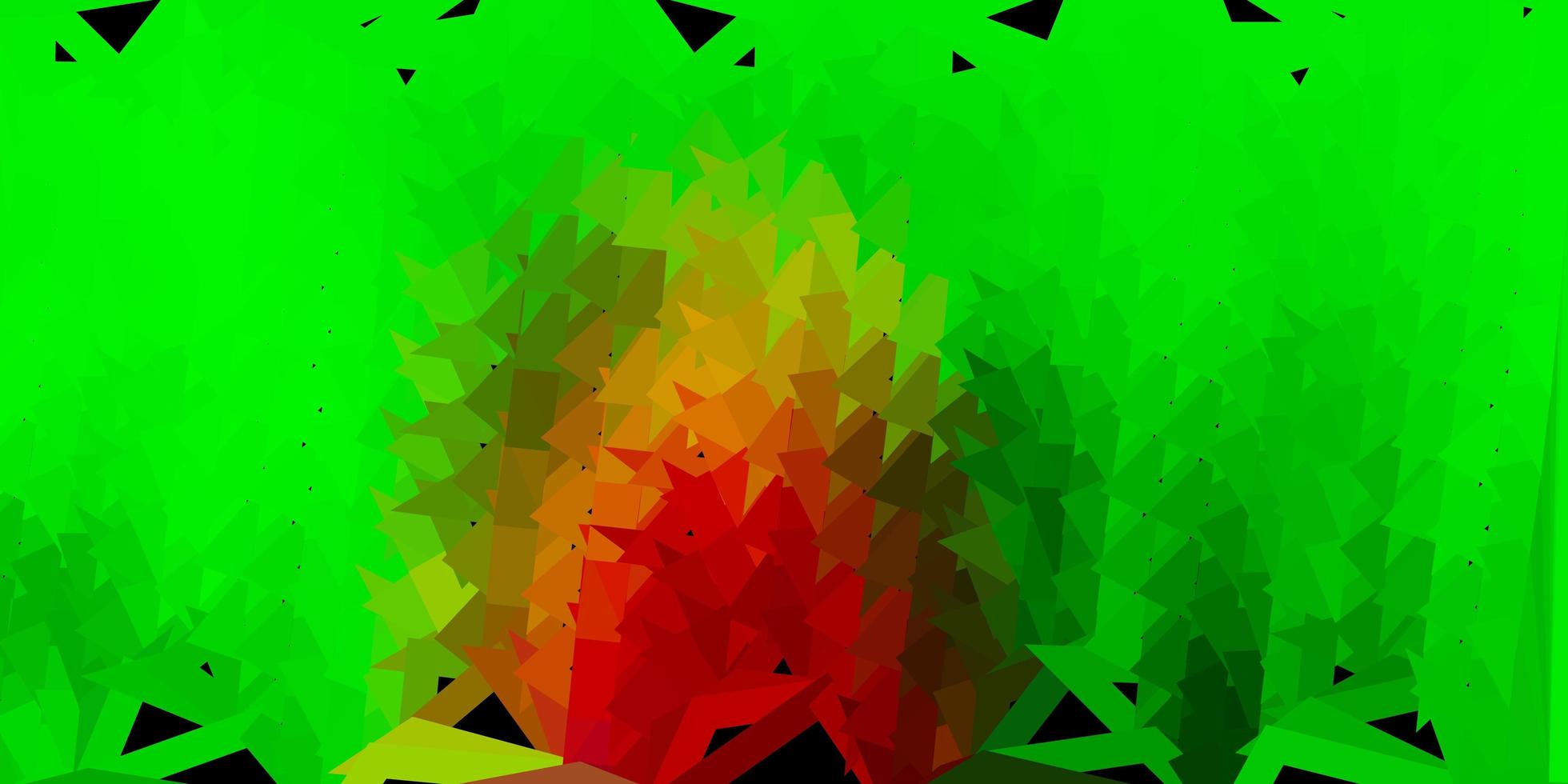 Light green red vector triangle mosaic background