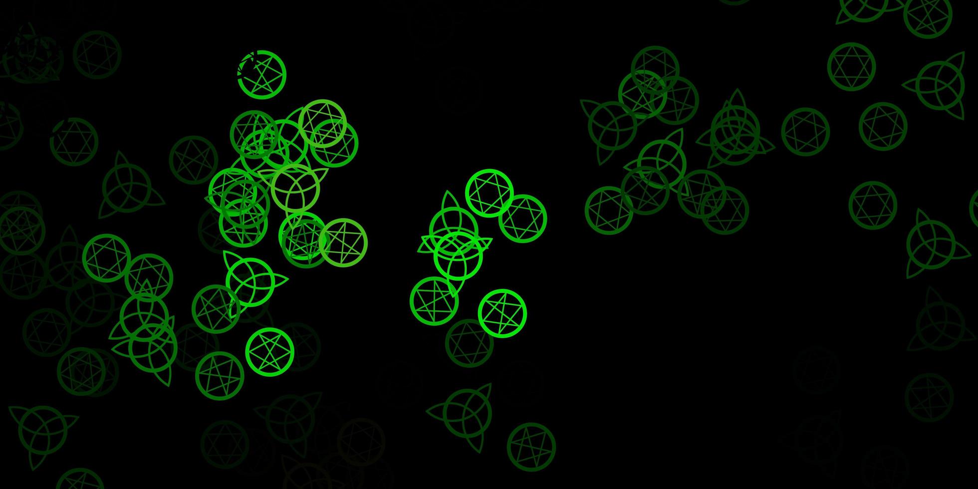 Dark Green Yellow vector pattern with magic elements