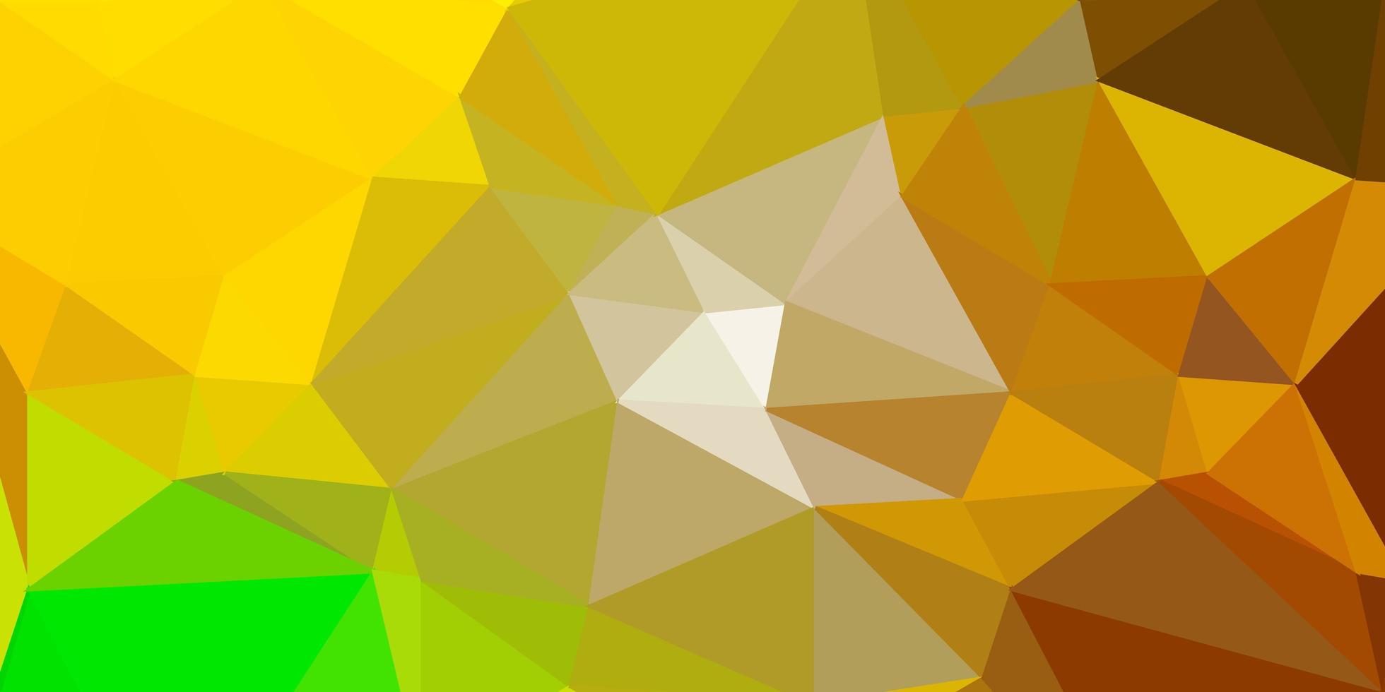 Dark green yellow vector triangle mosaic backdrop
