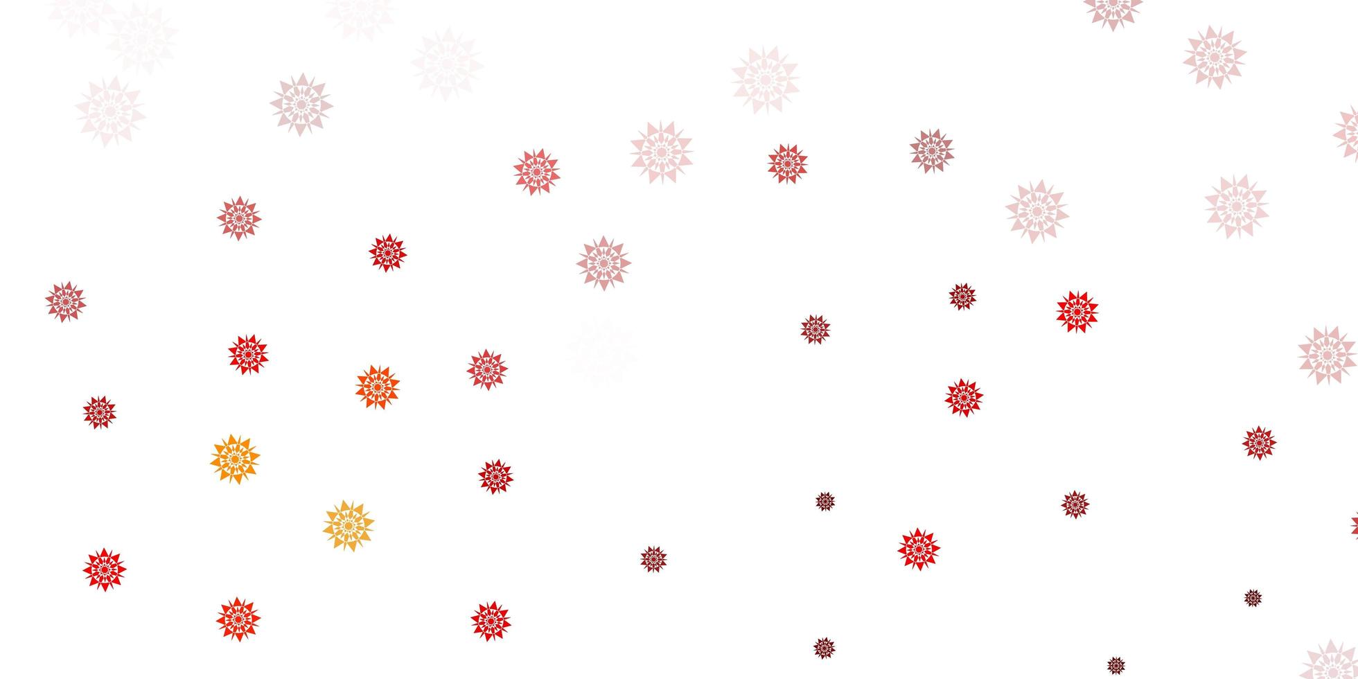 Light orange vector layout with beautiful snowflakes