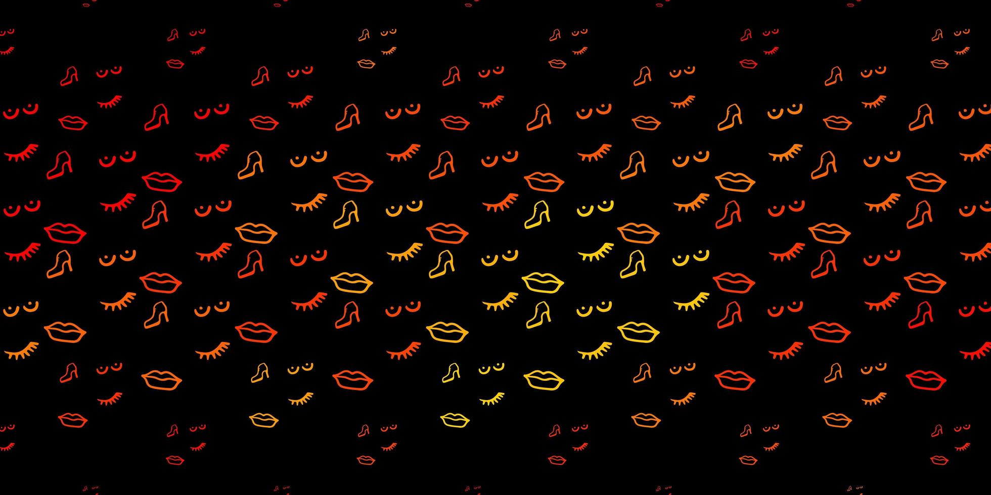 Dark Orange vector texture with women rights symbols