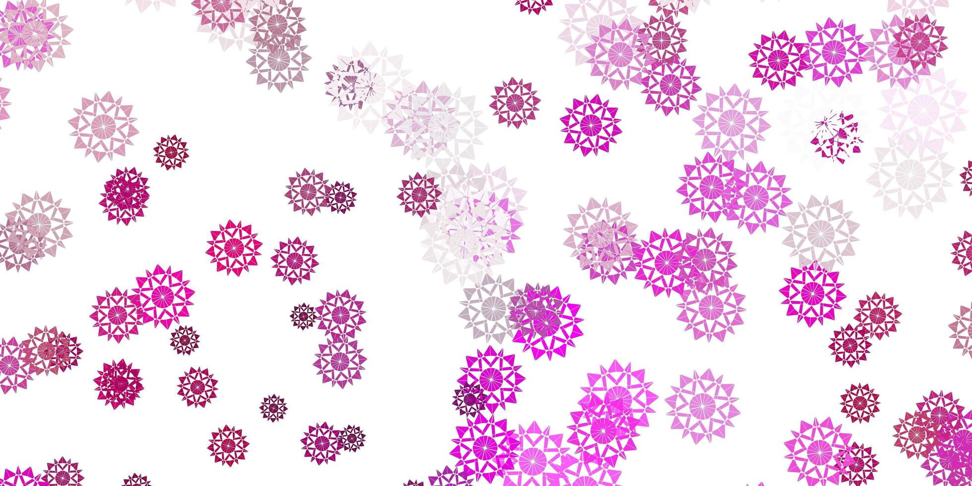 Light pink vector layout with beautiful snowflakes