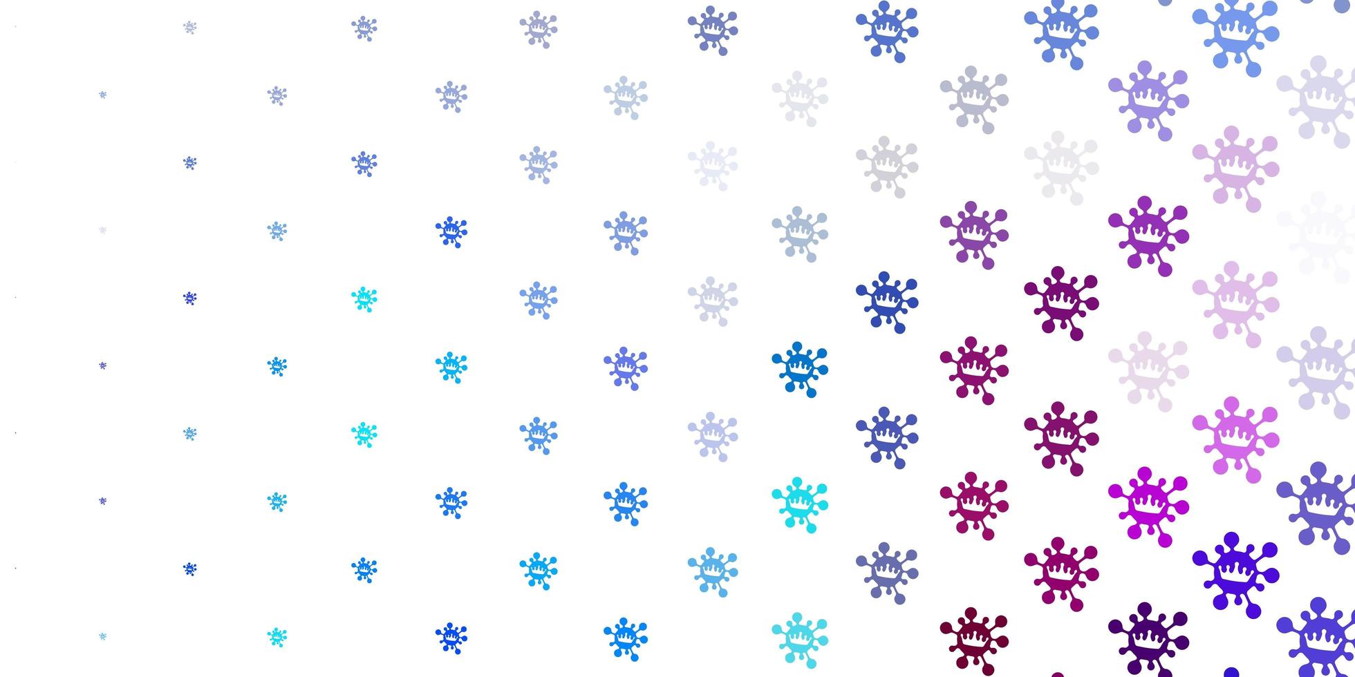 Light pink blue vector template with flu signs