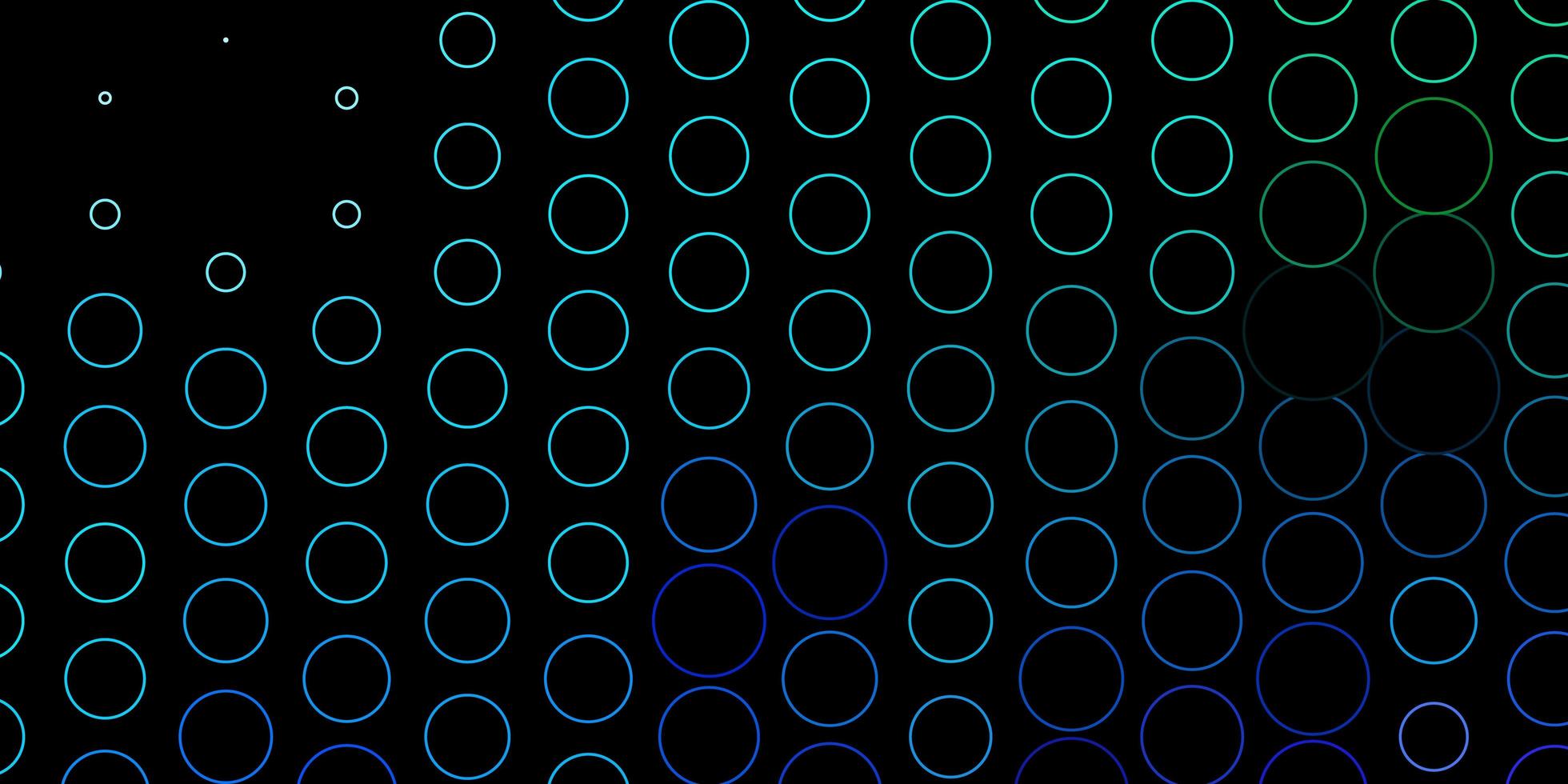 Dark Blue Green vector pattern with spheres Abstract decorative design in gradient style with bubbles Pattern for wallpapers curtains
