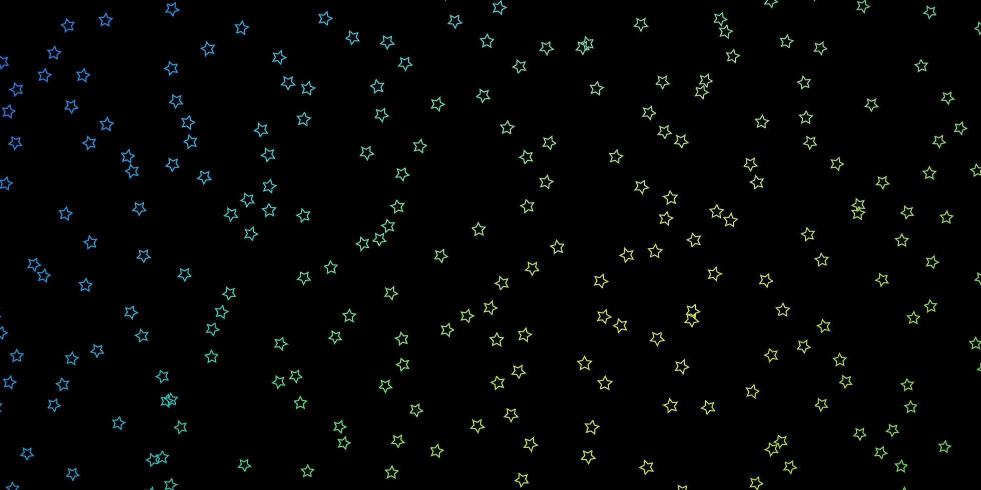 Dark Blue Green vector pattern with abstract stars Colorful illustration in abstract style with gradient stars Theme for cell phones