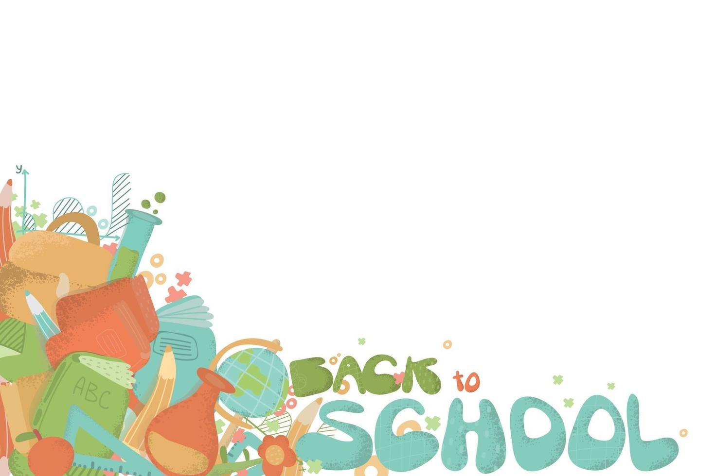 Back to School design concept vector