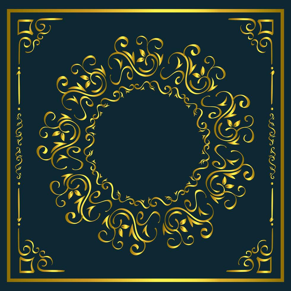 elegant golden ornamental frame icons 2547066 Vector Art at Vecteezy