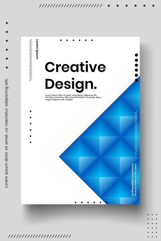Cover design template set with abstract lines modern different color gradient style on background vector