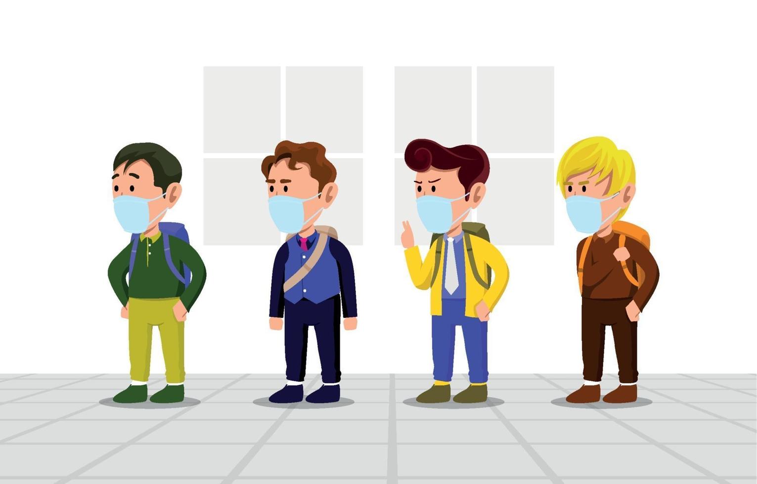 Back to School in New Normal vector