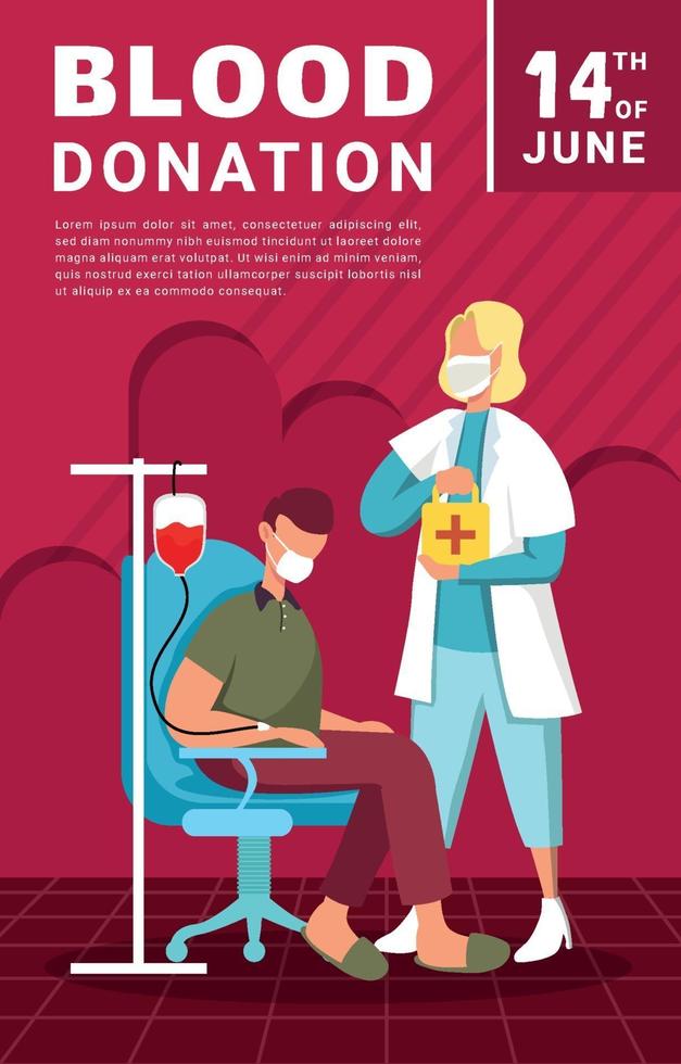 World Blood Donor Day Poster vector