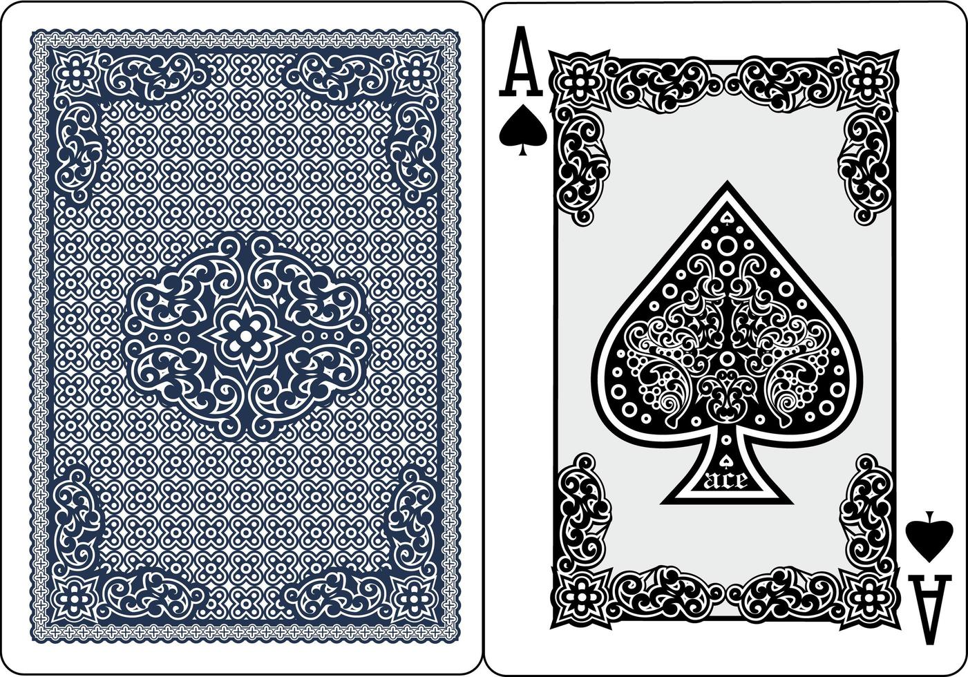 vintage design ace spades playing card vector