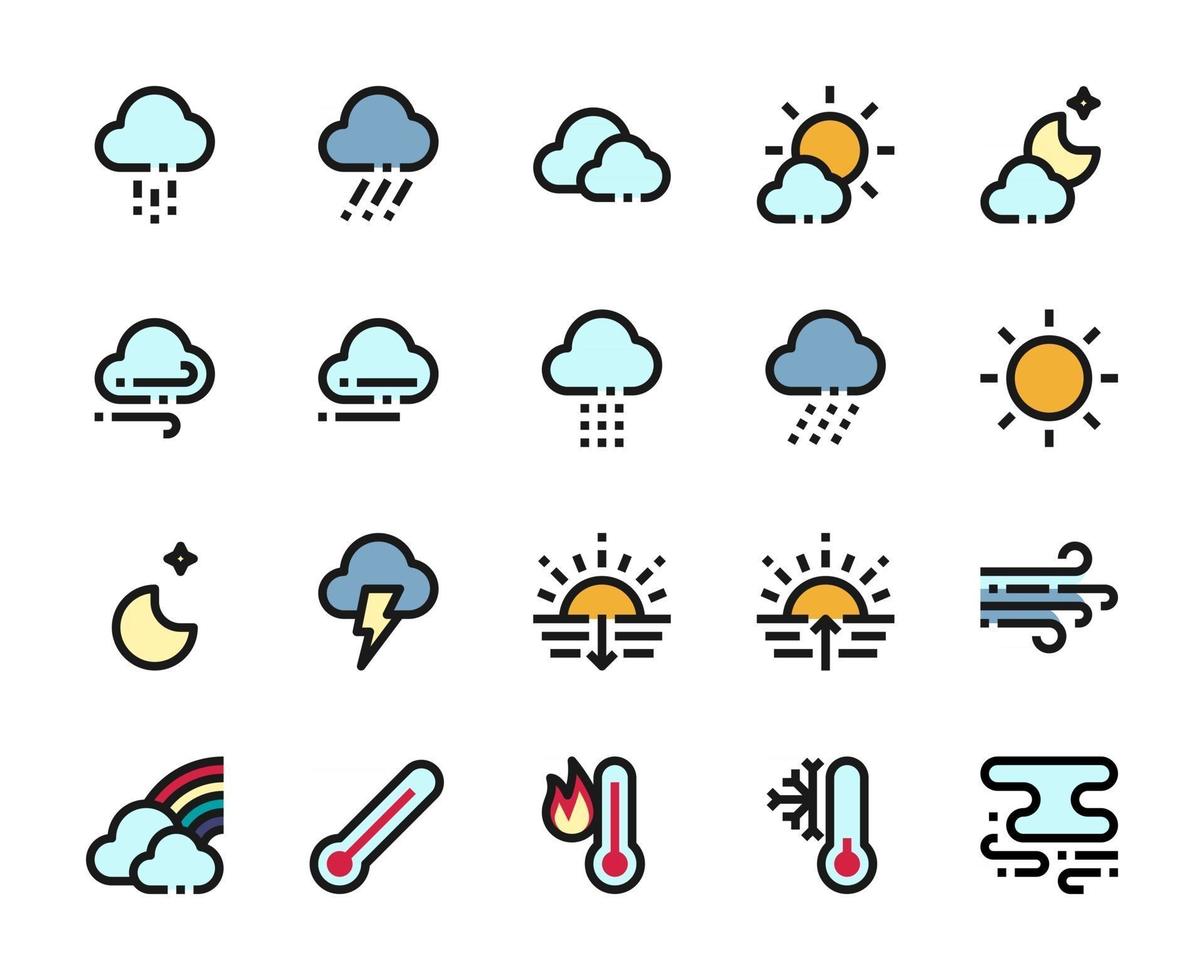 Weather Filled Outline Icon vector