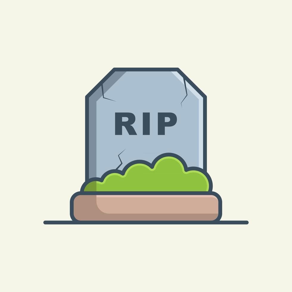 Tombstone vector icon illustration