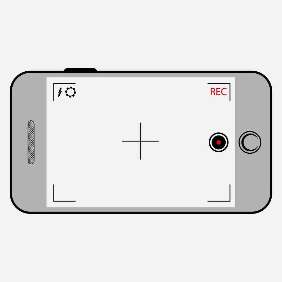 Camera screen phone vector