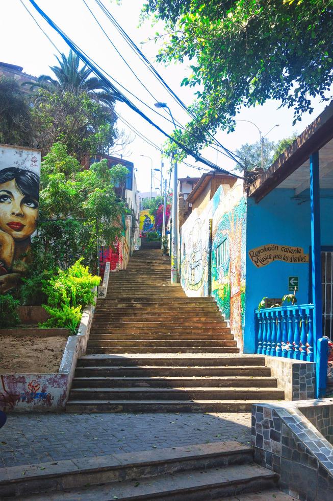 Staircase in the Barranco district in Lima Peru photo