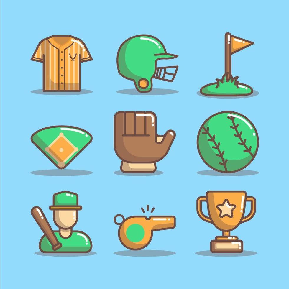 Set of Soft Ball Icon vector