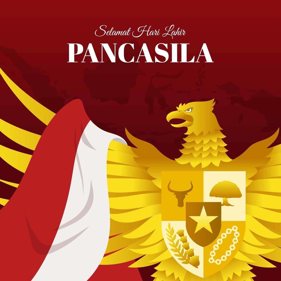 Selamat Hari Lahir Pancasila vector