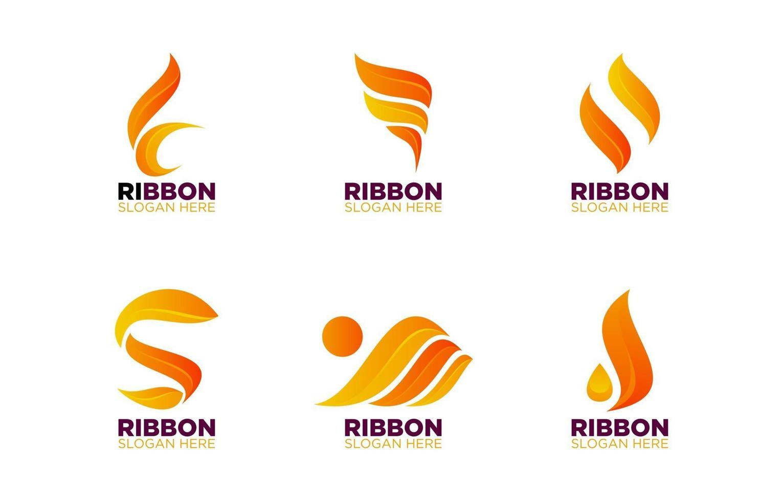 Ribbon Elements Logo vector