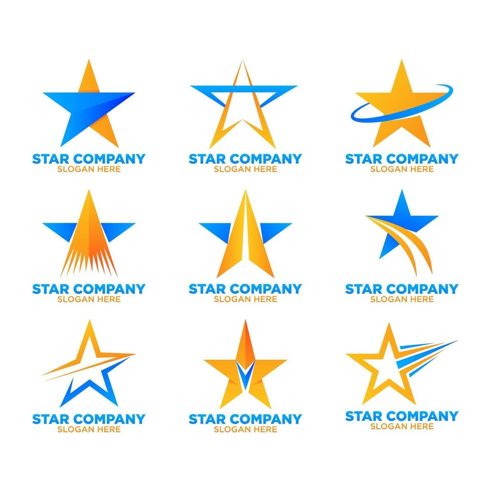 logotipo de elemento estrella vector