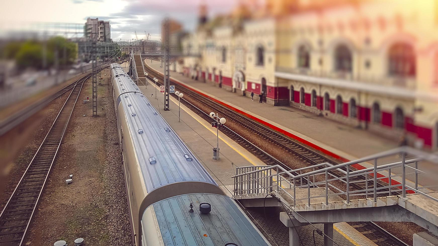 Architecture of the old railway station photo