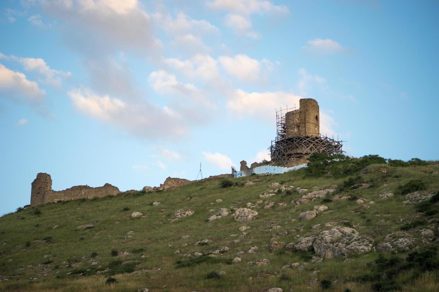 View on Cembalo one of Genoese fortresses in Crimea photo