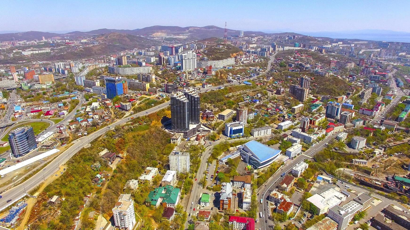 Aerial view of the urban landscape photo