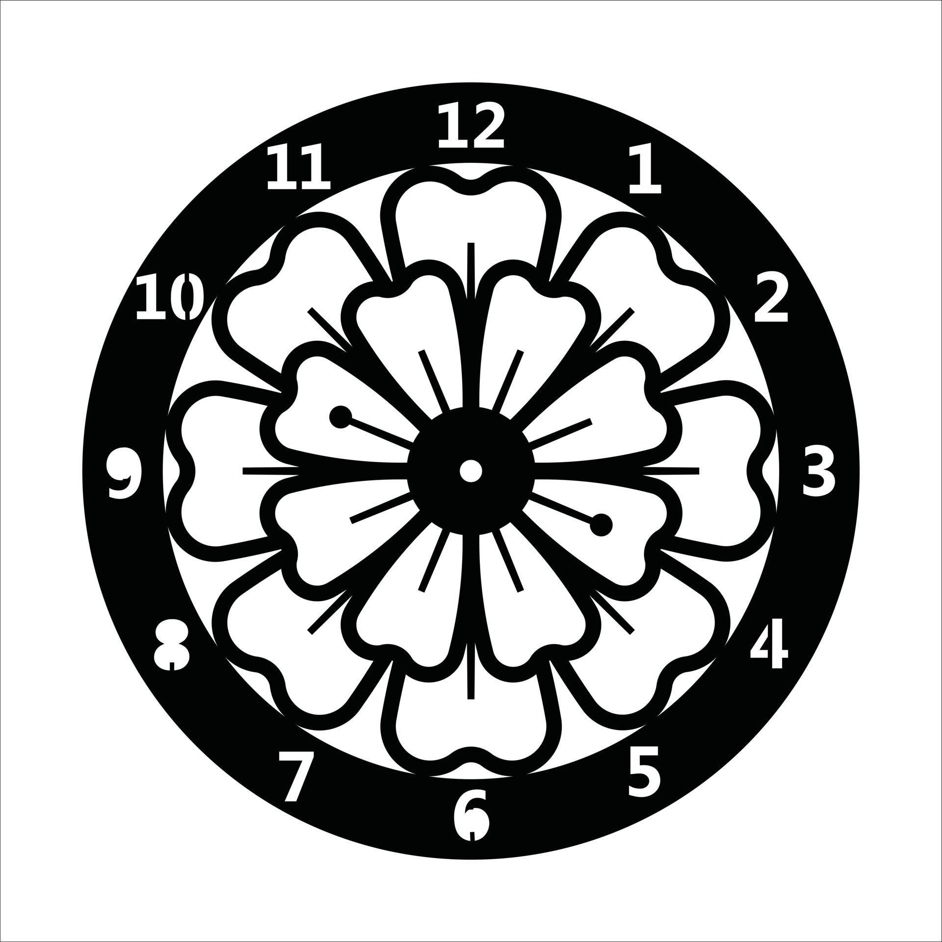 Laser cut clock pattern 2548424 Vector Art at Vecteezy