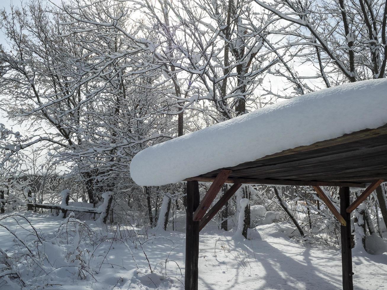 después de una avalancha de nieve foto