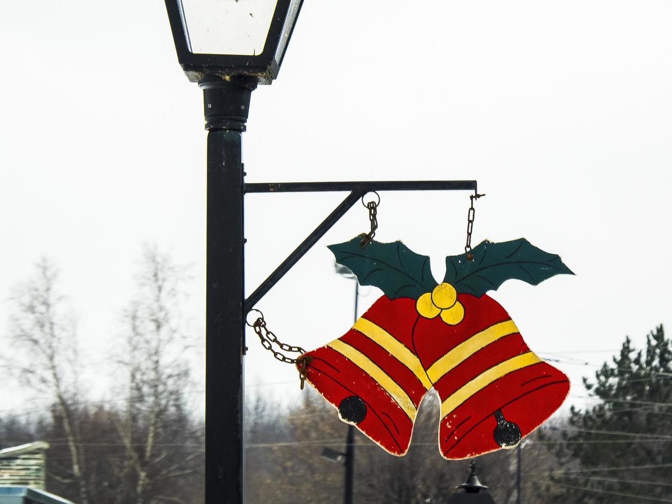 Decorations in the village street photo