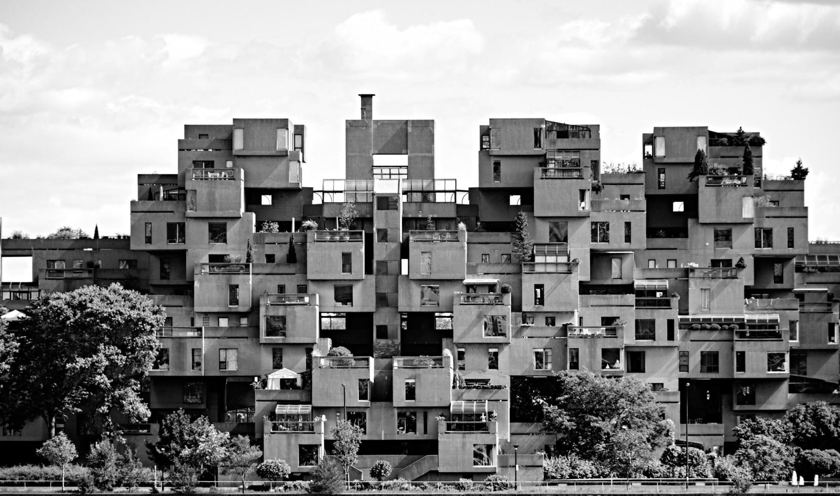 Cube shaped housing photo