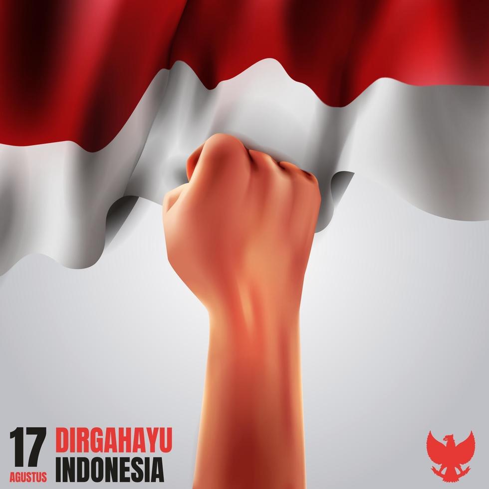 concepto de dirgahayu indonesia vector