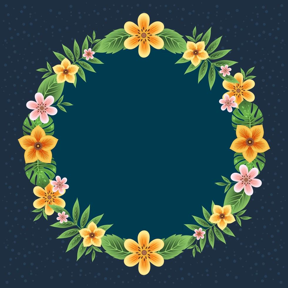 Colourful and Beautiful Summer Tropical Floral Background vector