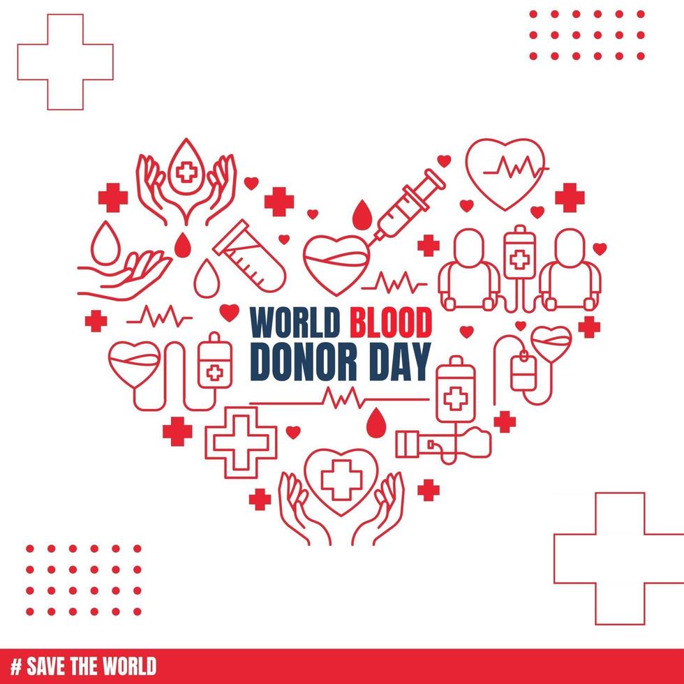 World Blood Donor Background vector