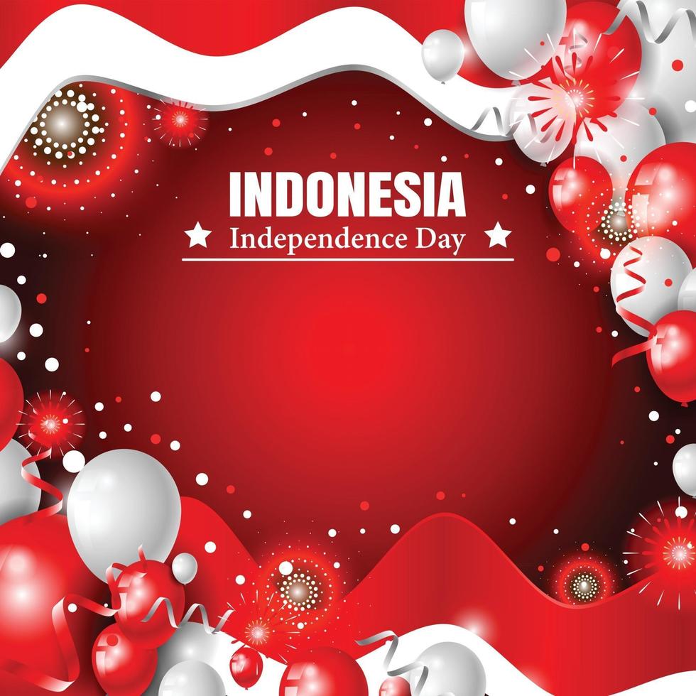 dia de la independencia de indonesia vector