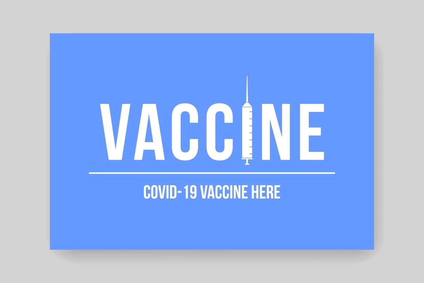 vaccine here poster vector